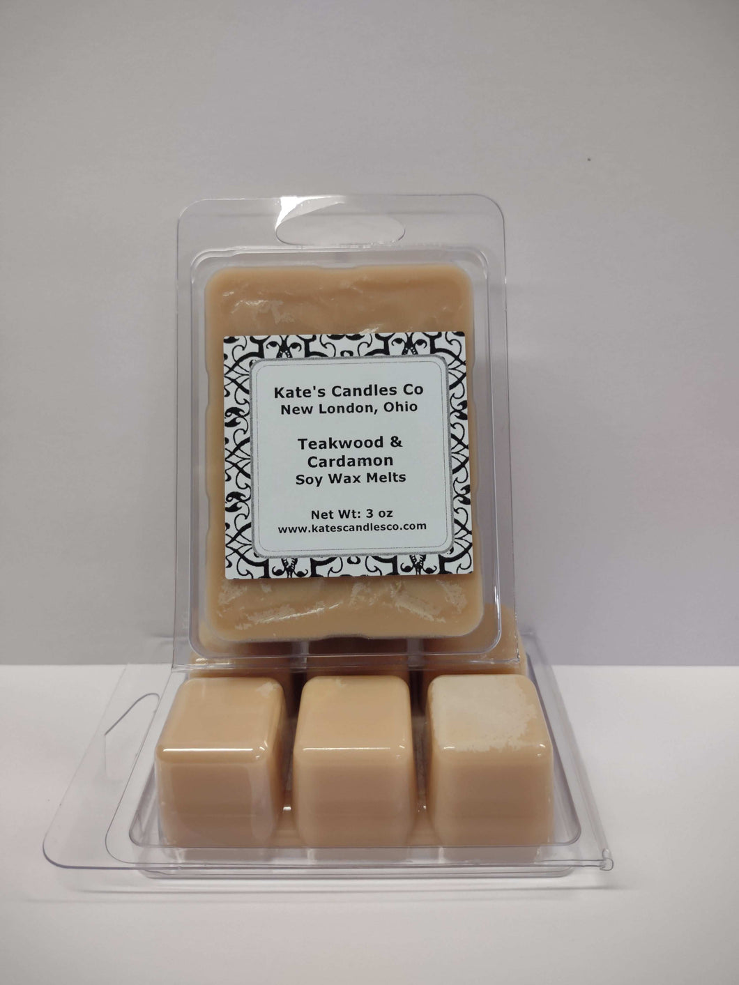 Teakwood Cardamom Soy Wax Melts - Kate's Candles Co.