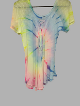 Tye Dyed Short Sleeve Blouse - Kate's Candles Co.