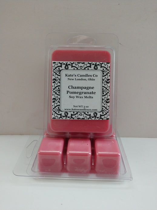 Champagne Pomegranate Soy Wax Melts - Kate's Candles Co. Soy Candles