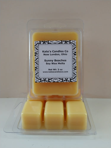 Sunny Beaches Soy Wax Melts For Electric or Tealight Wax Warmers - Kate's Candles Co. Soy Candles