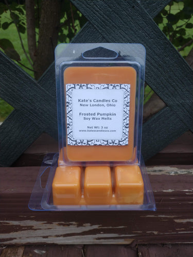 Frosted Pumpkin Soy Wax Melts - Kate's Candles Co.