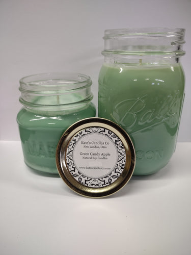 Green Candy Apple Soy Candles - Kate's Candles Co.